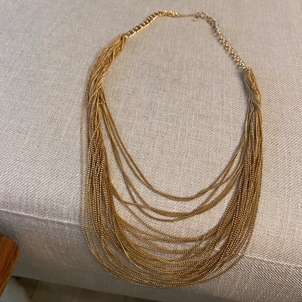 Layered gold necklace